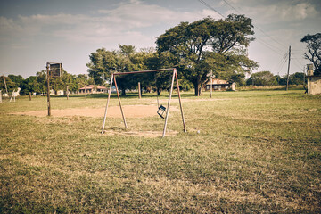 Empty playground in Africa