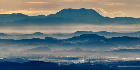 sunrise over the mountains