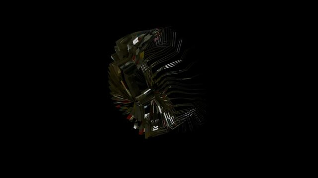 Animation of digitally created object waving in space trough time.