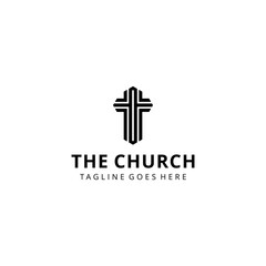 Modern church religion logo sign modern vector graphic abstract