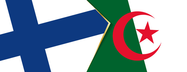 Finland and Algeria flags, two vector flags.