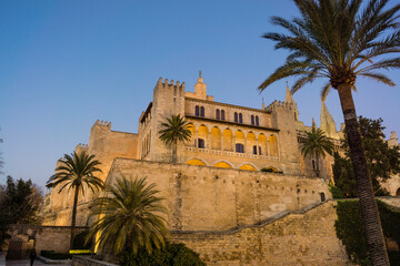 Obraz premium Palacio Real de La Almudaina, Palma, Mallorca, balearic islands, spain, europe