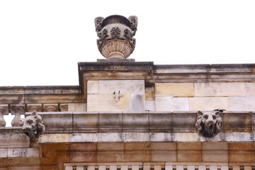 detail of the facade of a building. Bogotá 2018.