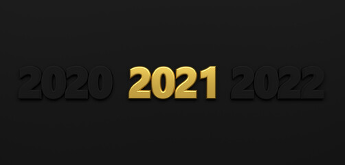 new year 2021 numbers as graphic element in front of background - 3D Illustration