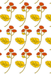 Flower geometric pattern. Seamless flowers background.