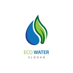 Eco water logo template