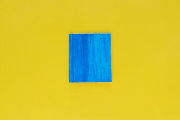 Color contrast blue paint