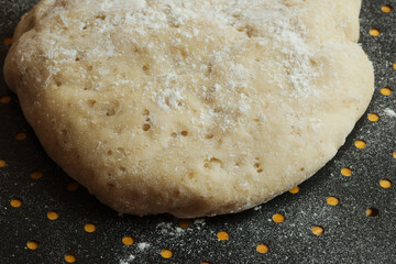 Preparation of classic home made margherita pizza