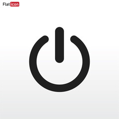 Power icon vector . Shutdown sign