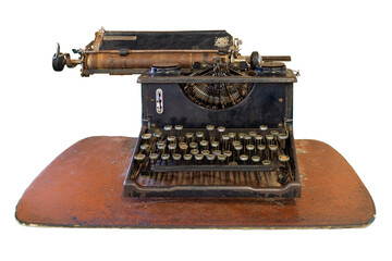 Fototapeta na wymiar Old typewriter isolated