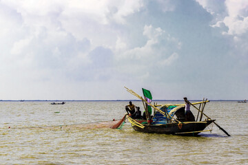 Boat on the river in Bangladesh