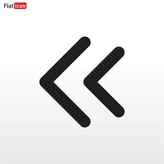 Left Arrow icon vector . Left sign