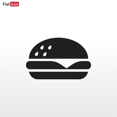 Burger icon vector . Fast Food sign