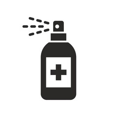 Antibacterial sanitizer spray icon. Vector icon isolated on white background.