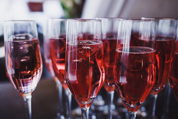 Many of glasses of wine
