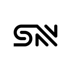 Letter SN logo template