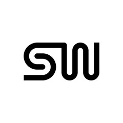 Letter SW logo template