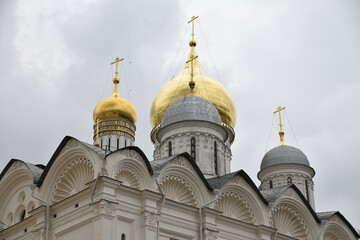 Coupoles dorées du Kremlin de Moscou, Russie