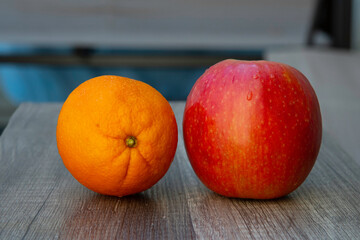 orange and apple