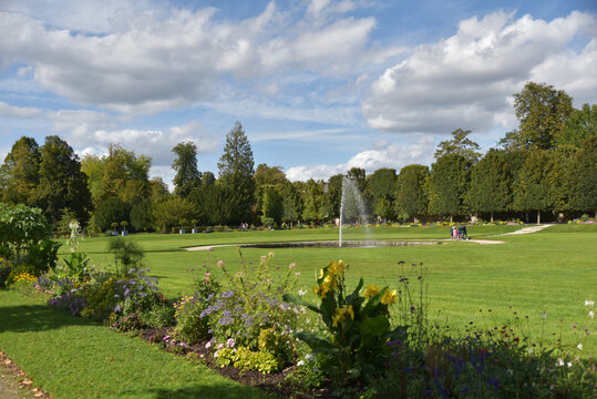 Jet d'eau au parc de Rambouillet, France