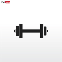 Dumbbell icon vector . Weight sign
