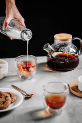 cup of tea and teapot