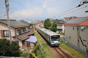 三島の伊豆箱根鉄道駿豆線の7000系電車