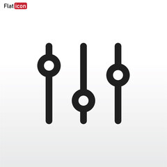 Adjustment icon vector . Control sign