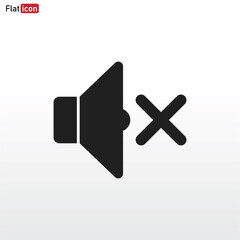 Mute icon vector . No Voice sign