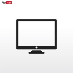 Monitor icon vector . Tv sign
