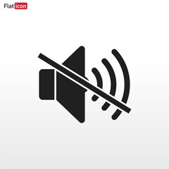 Mute icon vector . No Voice sign