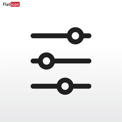 Adjustment icon vector . adjusting sign