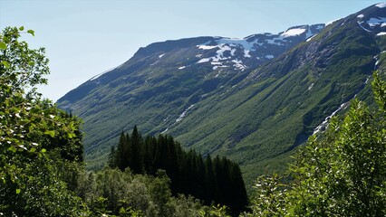 The landscape of norway in the mountains