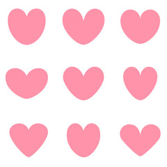 Hearts vector set