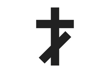 Obraz premium cross icon christian symbol vector