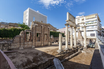 Fototapeta na wymiar Historical ruins in Merida Spain