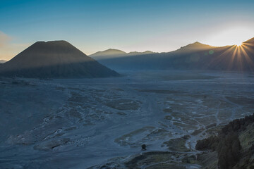 sunset in the mountains