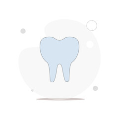 Tooth vector flat illustration on white