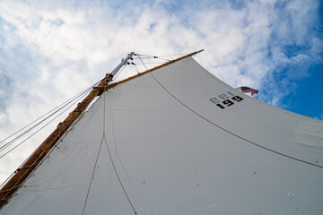 sail from historic schooner  
