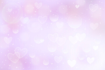 Fototapeta na wymiar Valentine beautiful abstract background - lilac pastel hearts. Valentine's Day concept.