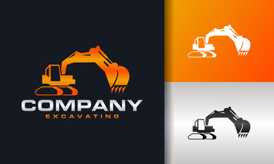 excavator construction logo © Hasim