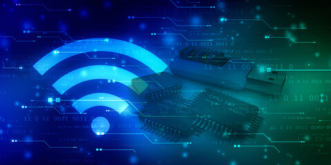 2d illustration WiFi symbol sign
