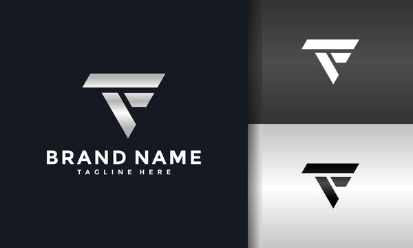 monogram letter TF logo