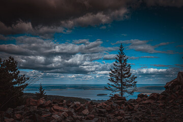 storm clouds over the sea