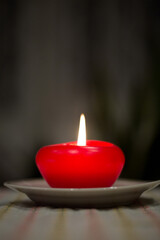 The fire of a lonely candle