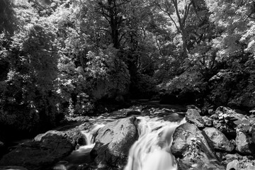waterfall in the mountains