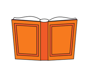 Open book on a white background. Symbol. Vector illustration.