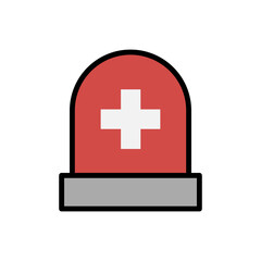 Obraz premium Siren, emergency, medical vector icon