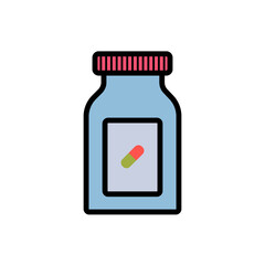 Tablet, drug, bottle vector icon