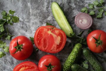 fresh vegetables on wooden table